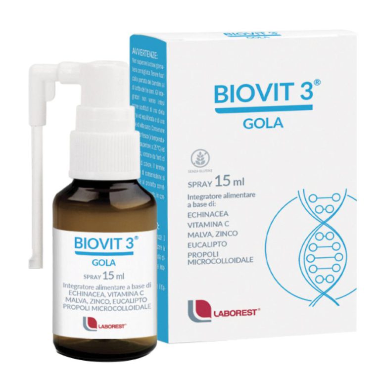 AR Fitofarma Ricerca Naturale Biovit 3 Benessere Gola Spray Orofaringeo 15 ml