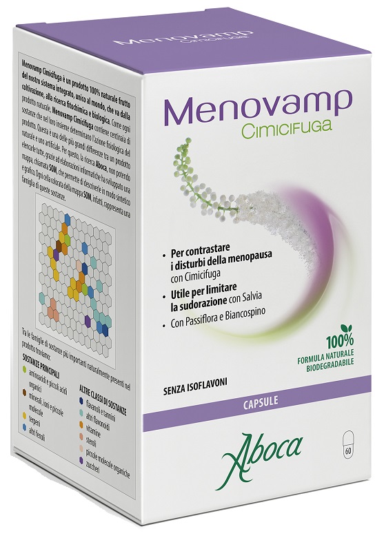 Aboca Menovamp Cimifuga - Integratore per la Menopausa - 60 Capsule