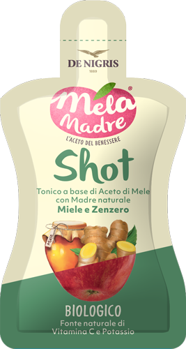 Aceto di Mela Madre Shot Miele e Zenzero De Nigris 30ml