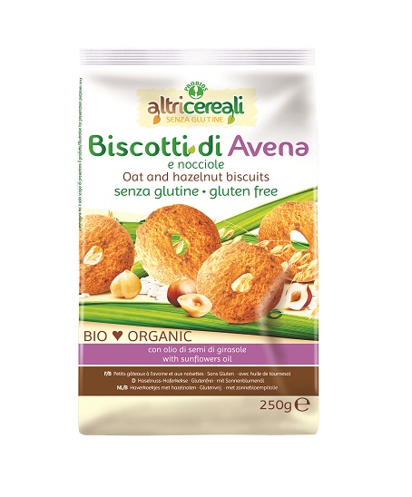 Altricereali biscotti all'avena/nocciole bio 250 g