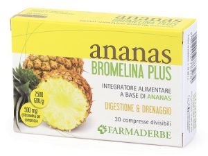 Ananas bromelina plus integratore per il drenaggio dei liquidi 30 compresse