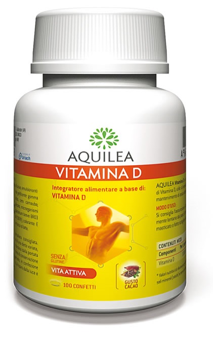 Aquilea Vitamina D - Integratore per Ossa e Denti - 100 Confetti