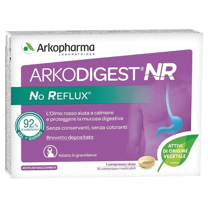 Arkodigest NR No Reflux - Integratore per Digestione e Reflusso - 16 Compresse