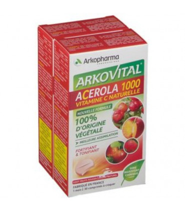 Arkovital Acerola 1000 - Integratore per Difese Immunitarie - Family Pack 60 Compresse