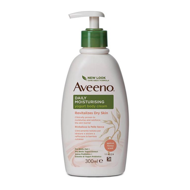 Aveeno Trattamenti Pelli Secche e Sensibili Crema Corpo Delicata Yogurt Miele e Albicocca 300 ml