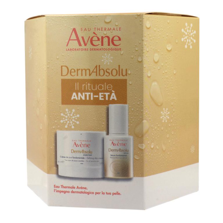 Avène Natale Cofanetto Regalo DermAbsolu Rituale Anti-Età Crema Giorno e Siero Fondamentale