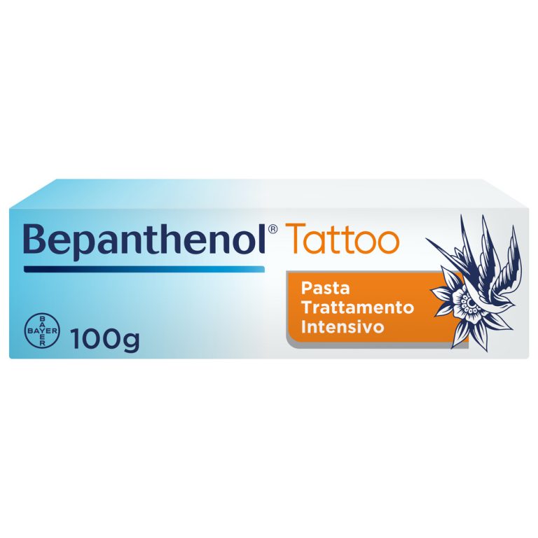 Bepanthenol Tattoo Pasta Trattamento Intensivo - Crema lenitiva e protettiva per tatuaggi - 100 g