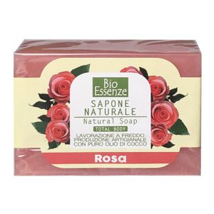 Bio Essenze Sapone Naturale Rosa 100g