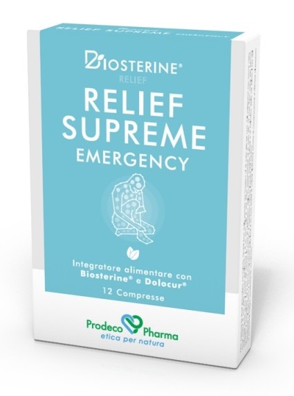 Biosterine Relief Supreme Emergency - Integratore per Alleviare gli Stati di Tensione Localizzati - 12 Compresse