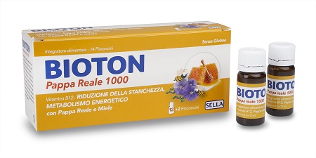 Bioton Pappa Reale 1000 14 Flaconcini - Integratore alimentare per la riduzione della stanchezza e per il mantenimento di un corretto metabolismo energetico