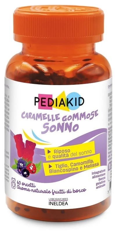 Caramelle Gommose Sonno Frutti di Bosco Pediakid 60 Orsetti