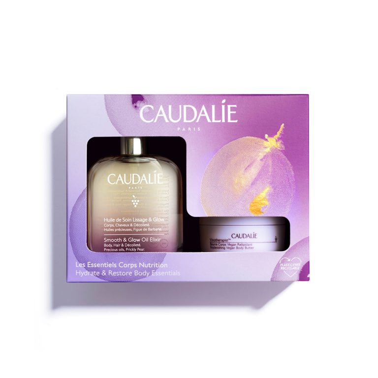 Caudalie Cofanetto Olio Trattante Lisciante&amp;luminosità Natale 2023 Gli essenziali di nutrimento