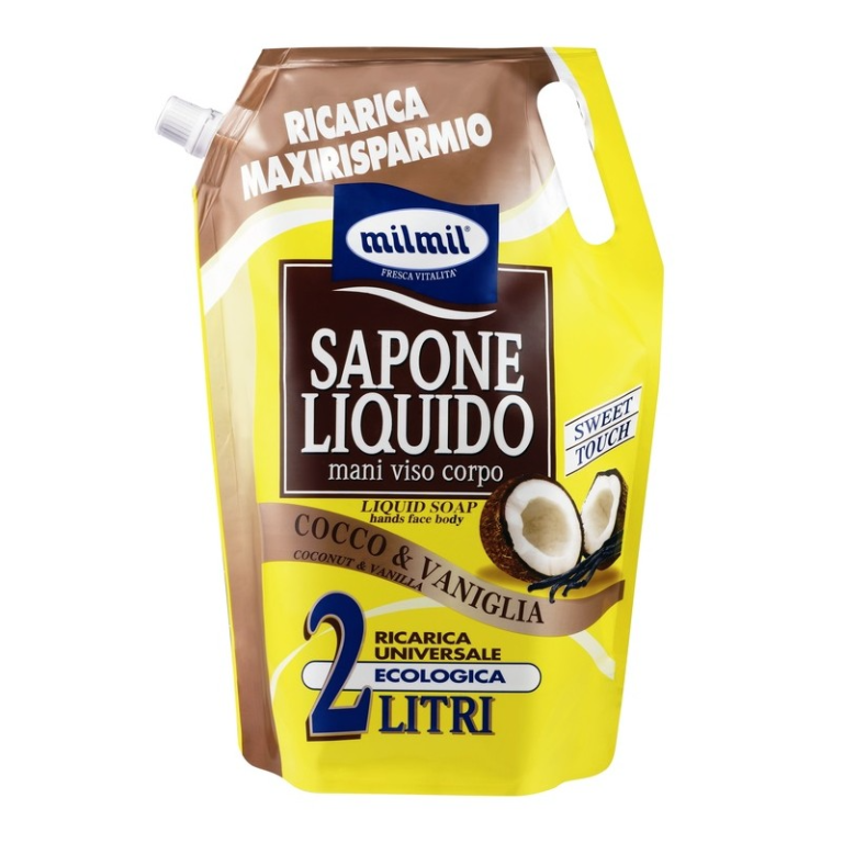 Cocco &amp; Vaniglia sapone Liquido Eco Ricarica Mil Mil 2000ml