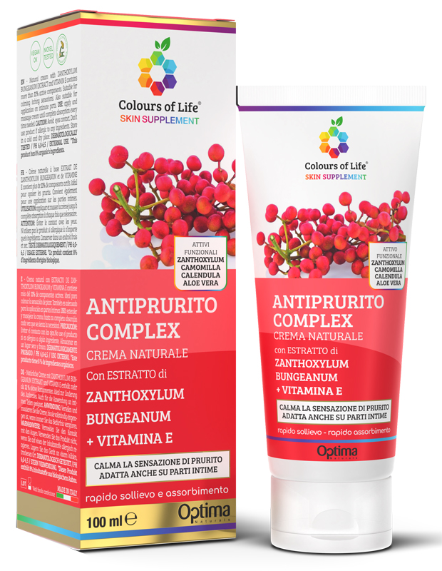 Colours Of Life Skin Supplement Antiprurito Complex - Crema Corpo per Calmare il Prurito - 100 ml