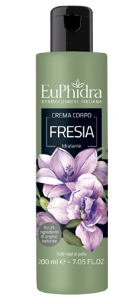 EUPHIDRA CREMA CORPO IDRATANTE FRESIA IN FLACONE CON ETICHETTA