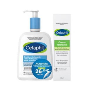 Emulsione Detergente + Crema Idratante Cetaphil 470ml+100ml Bipack