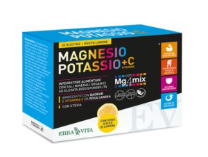 Erba Vita Magnesio E Potassio + Vitamina C Gusto Limone 20 Buste