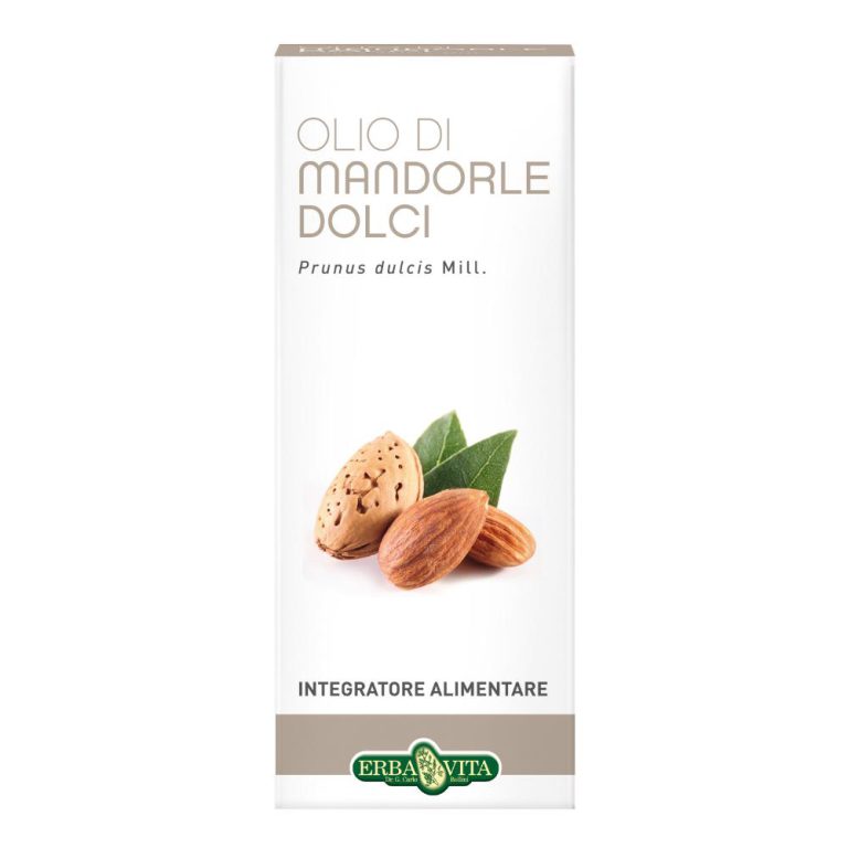 Erba Vita Oli Alimentari - Olio di Mandorle Dolci Integratore Intestino, 200ml