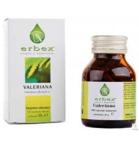 Erbex Valeriana Integratore Alimentare 100 Capsule Da 380mg