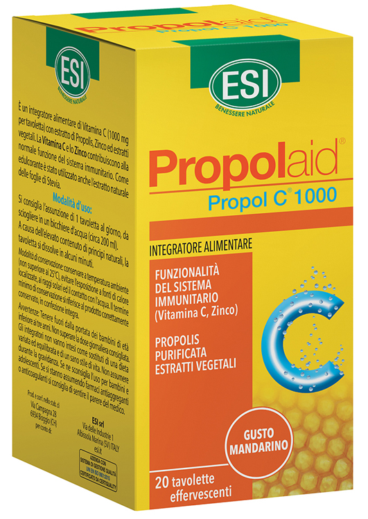 Esi propolaid propol c 1000 mg 20 tavolette effervescenti