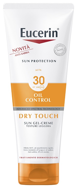 Eucerin Oil Control - Crema Solare Corpo con Protezione Alta SPF 30 - 200 ml