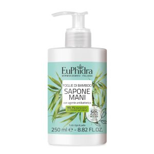 Euphidra Sapone Mani Liquido - Sapone delicato al profumo di foglie di bamboo - 250 ml