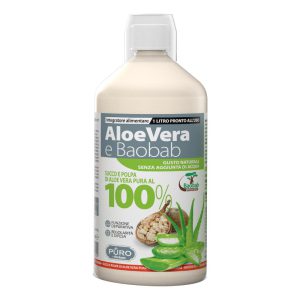 Forhans Puro Aloe Vera Succo E Polpa 100% + Baobab 1 Litro