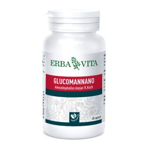 GLUCOMANNANO 60 Capsule Monoplanta 500 mg Integratore Alimentare ErbaVita