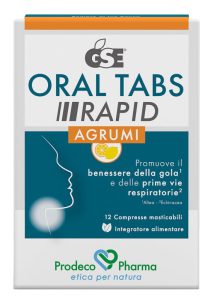 Gse oral tabs rapid agrumi 12 compresse masticabili