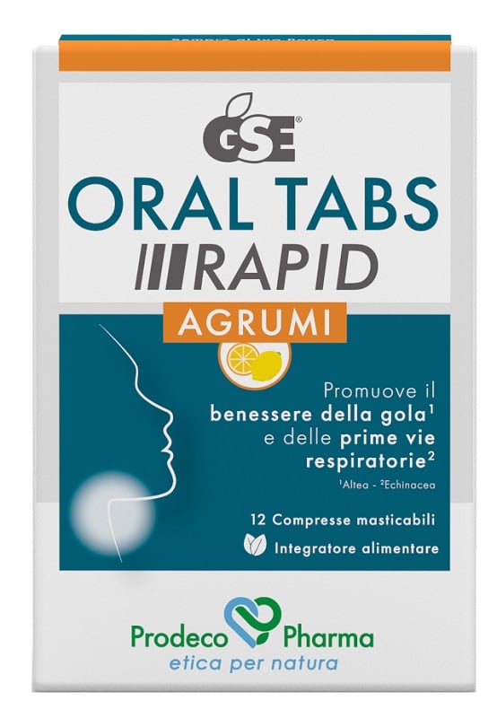 Gse oral tabs rapid agrumi 12 compresse masticabili