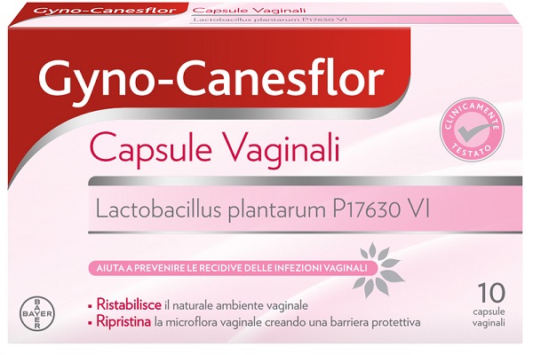 Gyno-Canesflor - Integratore per l'Equilibrio della Flora Vaginale - 10 Capsule