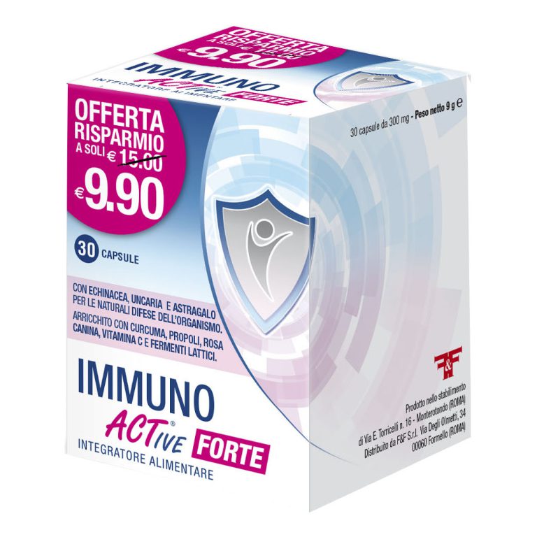 Immuno Active Forte Integratore Alimentare Con Echinacea Uncaria E Astragalo 30 Compresse