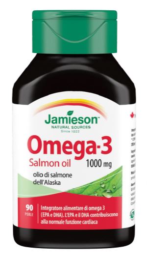 Jamieson Omega 3 Salmon Oil Integratore Benessere Cardiovascolare 90 Perle