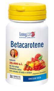 LONGLIFE BETACAROTENE TITOLAZIONE 25000 30 TAVOLETTE RIVESTITE