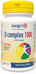 LongLife D Complex 1000 - Integratore per la Salute delle Ossa - 60 Compresse