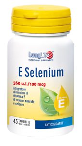 LongLife E Selenium - Integratore di Vitamina E Antiossidante - 45 Tavolette