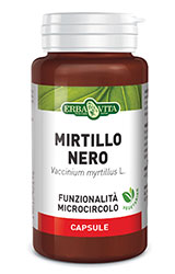 MIRTILLO NERO 60 Capsule Monoplanta 400 mg Integratore Alimentare per Microcircolo ErbaVita