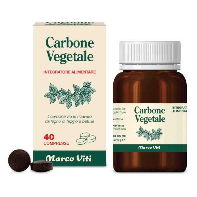 Marco Viti Intestino Sano Carbone Vegetale Integratore 40 Compresse