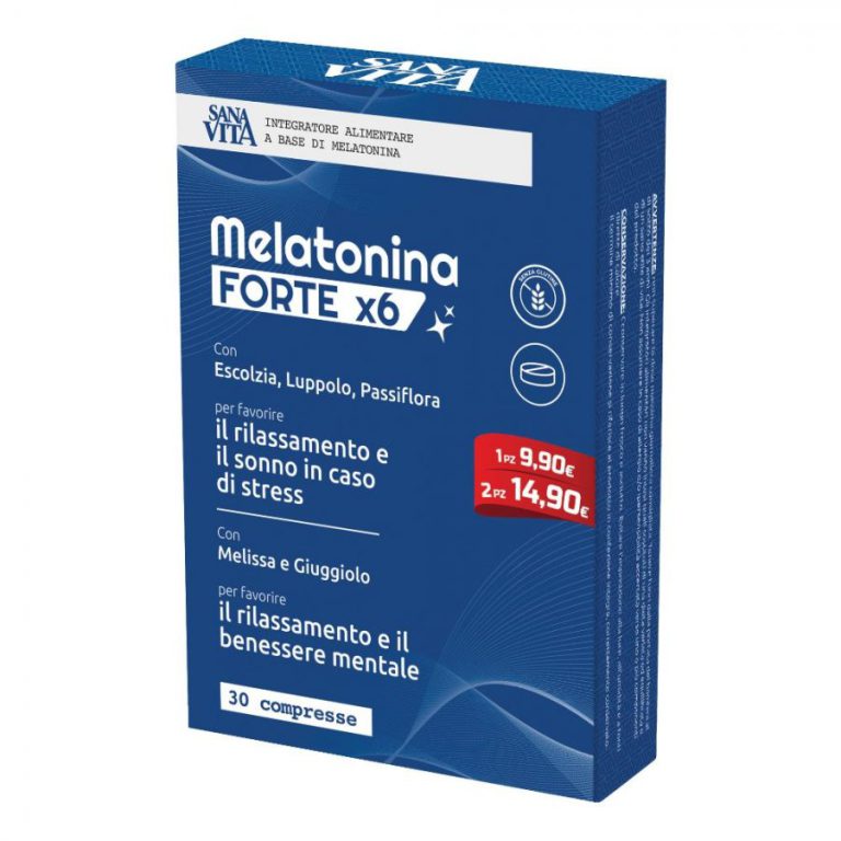 Melatonina Forte x6 SanaVita 30 Compresse