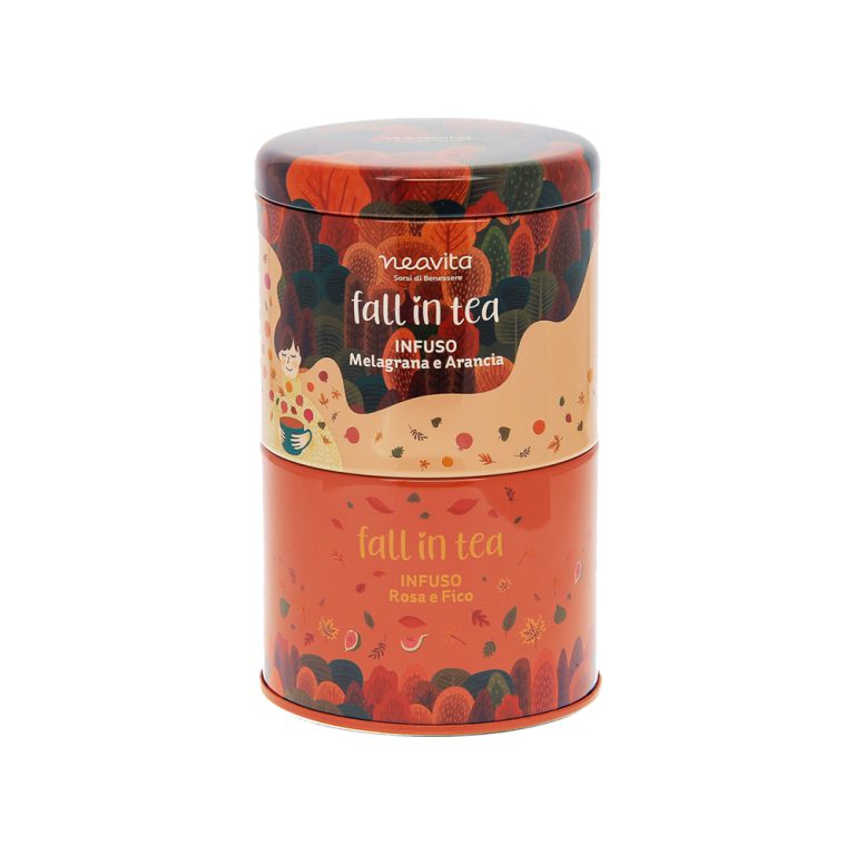 NEAVITA DUO FALL IN TEA INFUSO MELAGRANA ARANCIA 80 G E INFUSO ROSA FICO 60 G