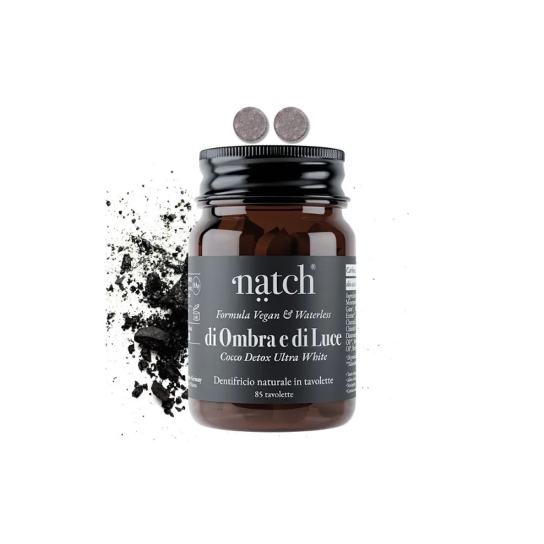 Natch Di Ombra E Di Luce Carbone Detox Ultra White Dentifricio Naturale 85 Tavolette