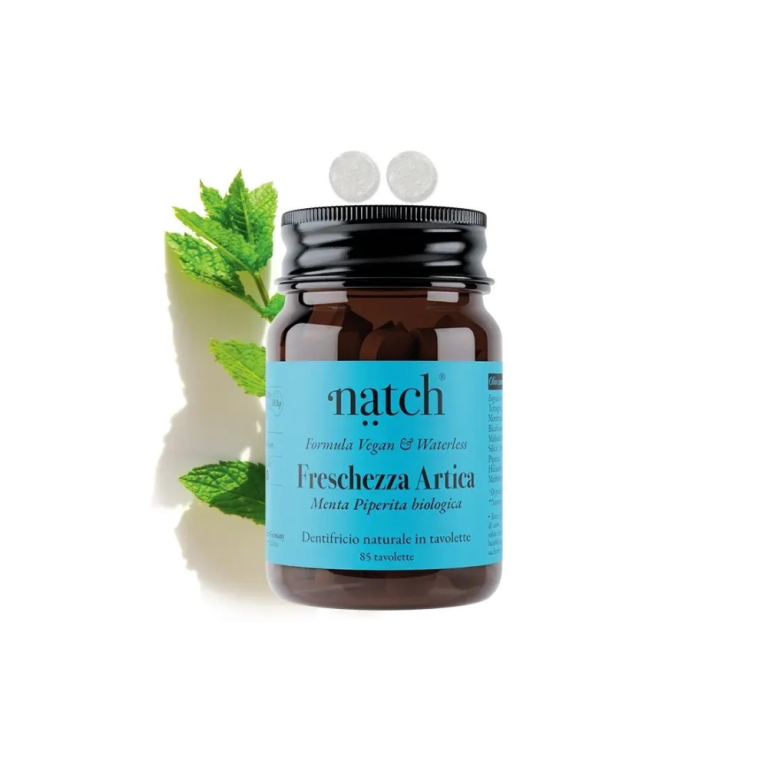 Natch Freschezza Artica Esplosione Rinfrescante Con Menta Piperita Dentifricio Naturale 85 Tavolette