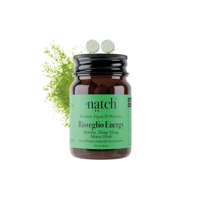 Natch Risveglio Energy Matcha Cerimoniale Ylang-Ylang E Menta Verde Dentifricio Naturale 85 Tavolette