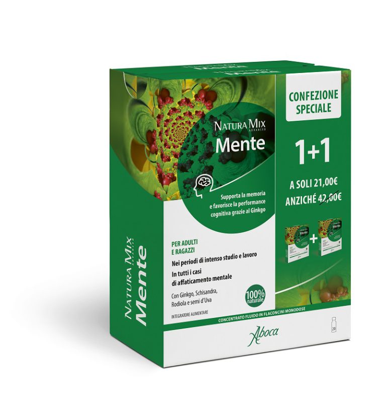 Natura Mix Advanced Mente Aboca 10+10 Flaconcini