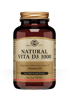 Natural Vita D3 1000 Solgar 100 Perle Softgels