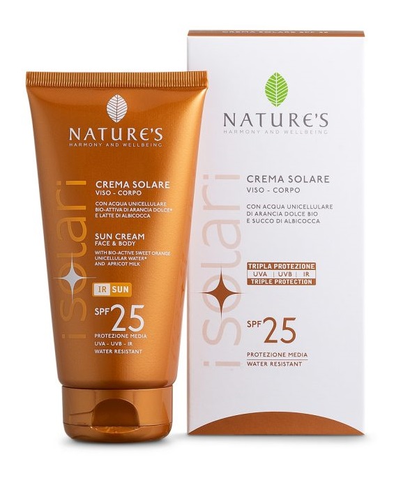 Nature's i solari crema solare viso e corpo spf 25 ir sun 150 ml