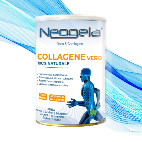 Neogela Collagene Vero 100% Naturale in Polvere 400 gr Zeta 92 - Integratore alimentare per il benessere delle cartilagini e delle articolazioni delle ossa