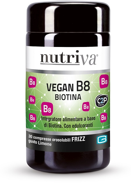 Nutriva vegan b8 fizz 30 compresse limone