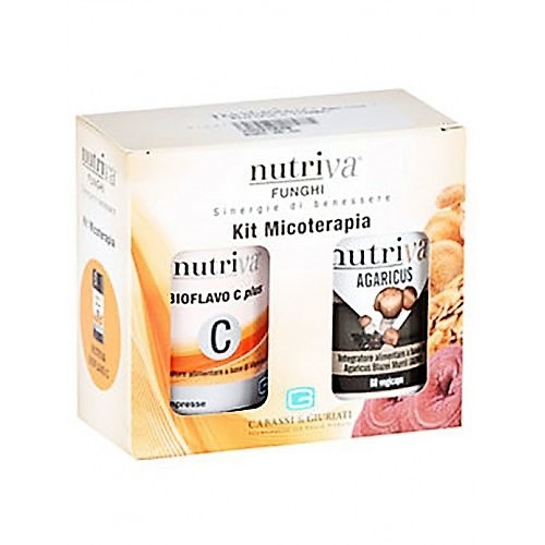 Nutriva® Kit Micoterapia Agaricus + Bioflavo C Plus 2x60 Compresse