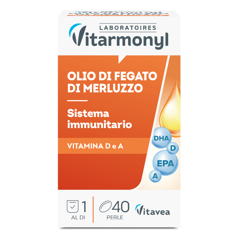 Olio Di Fegato di Merluzzo Vitarmonyl 40 Perle